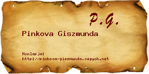 Pinkova Giszmunda névjegykártya